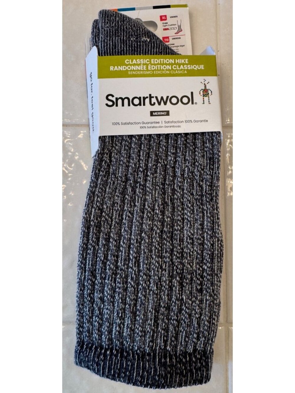 Smartwool Classic Edition Hike Sock Size XL M 12-14.5 W 13- 15.5 Crew Light Cus
